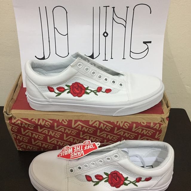 Vans old discount skool floral patch