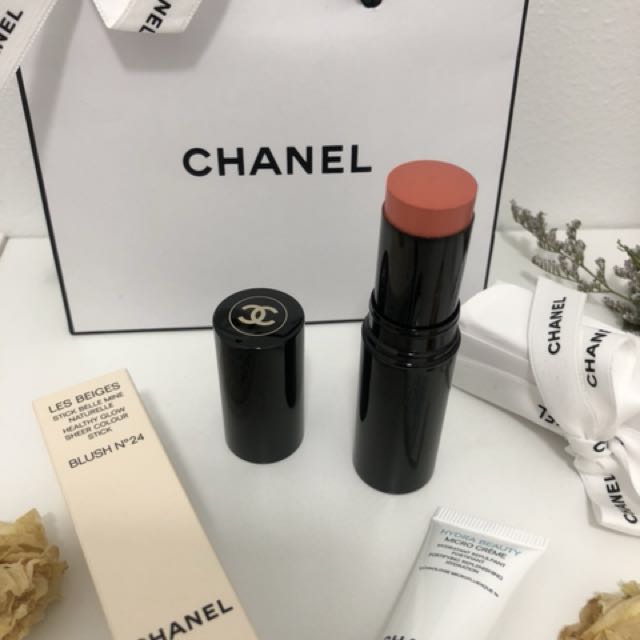  Chanel Les Beiges Healthy Glow Blush Sheer Stick Color 24 :  Beauty & Personal Care