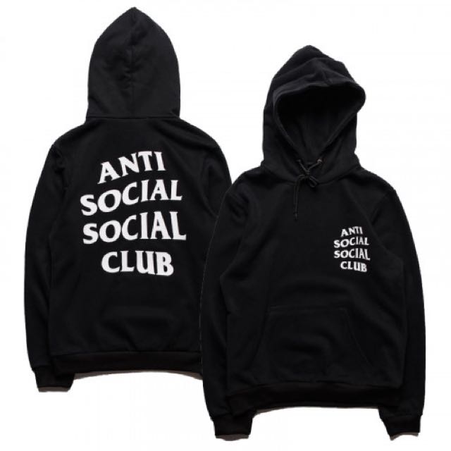 Anti Social Social Club B&W Hoodie Assc, Men'S Fashion, Tops & Sets, Hoodies  On Carousell