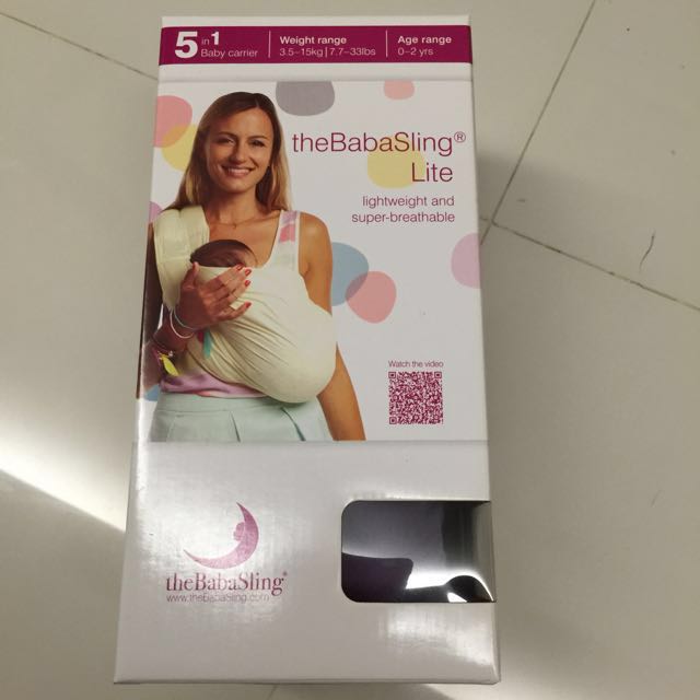 BNIB Baba Sling Lite ( Lavender Colour), Babies & Kids, Going Out