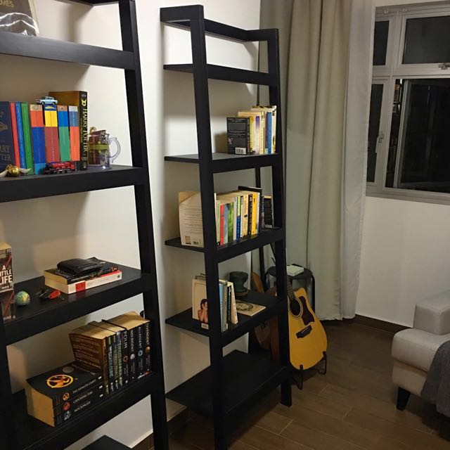 Crate and Barrel Ladder Shelf (Black), Furniture & Home Living