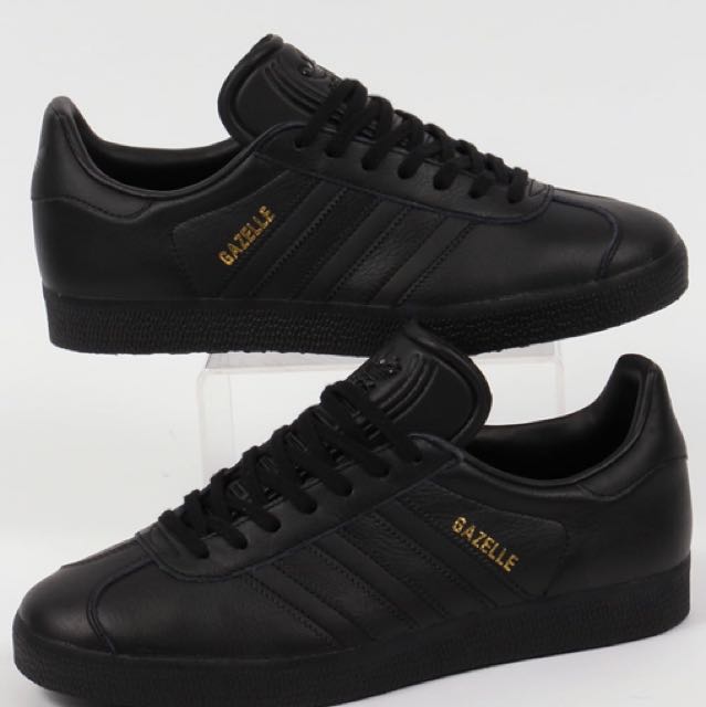 Fast Deal! $90 Adidas Originals Gazelle All Black, Men's Fashion 