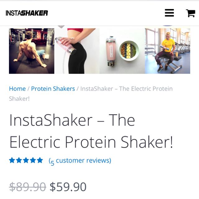 InstaShaker The Electric Protein Shaker Sports Equipment Exercise Fitness Toning Stretching Accessories on Carousell