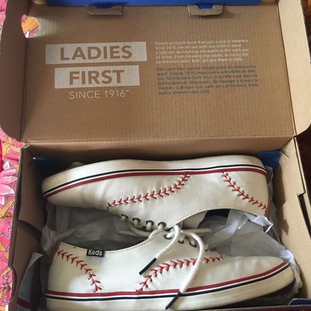 Keds Champion Pennant Off white (Category: Sneakers) located in Valenzuela. Submitted by hazelpwardrobe (Listing ID 138071159, Image 3). Description: 🎀 bought in New York🇺🇸 🎀 used twice only 🎀 size 5.5 🎀 canvas upper with baseball stitch detailing 🎀 2 sets of laces (round white and brown) 🎀 Complete with box 🎀 BDO or BPI only Note: faded blue color near keds brand on right pair (last photo) ❌no trade (sorry!).