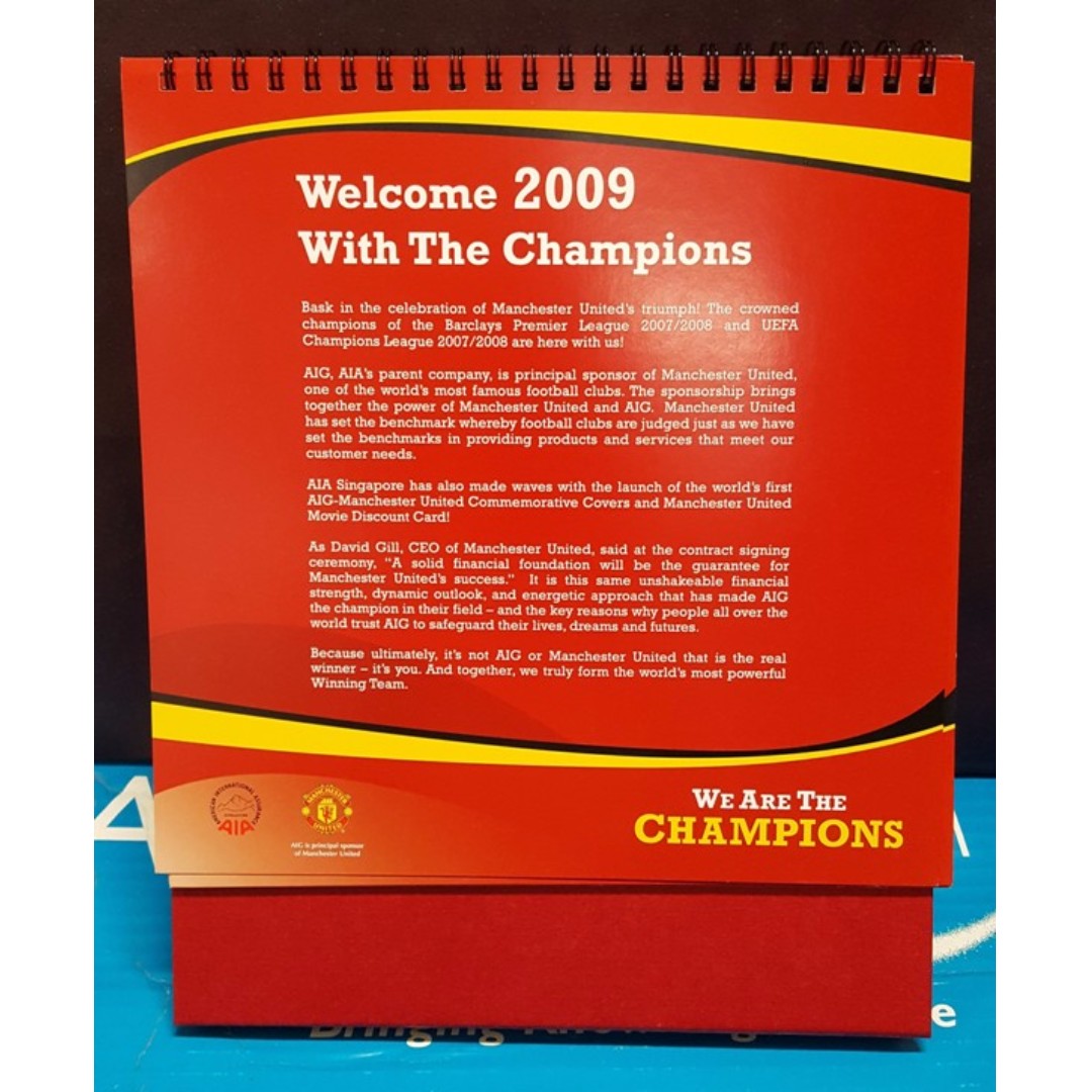 Manchester United Football Club Man Utd Calendar 2009, Sports Equipment