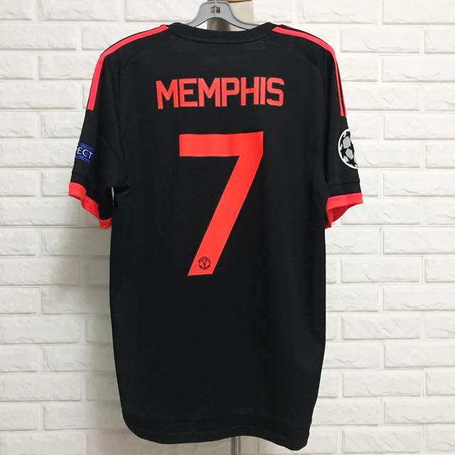 Memphis Depay 7 Man U Uefa Champions League Away Jersey Sports Sports Apparel On Carousell