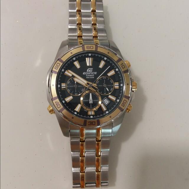 Men s Watch Casio EDIFICE Stainless Steel WR100 EFR534 Mobile