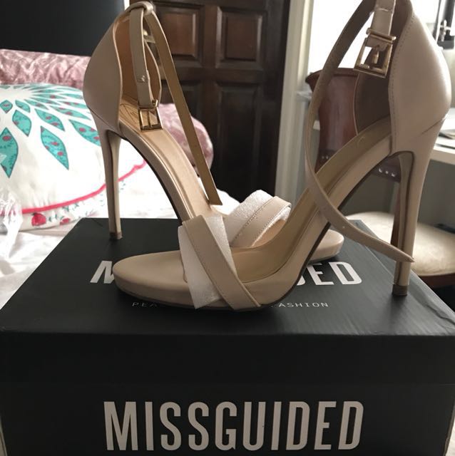 Missguided nude heels, Women's Fashion 