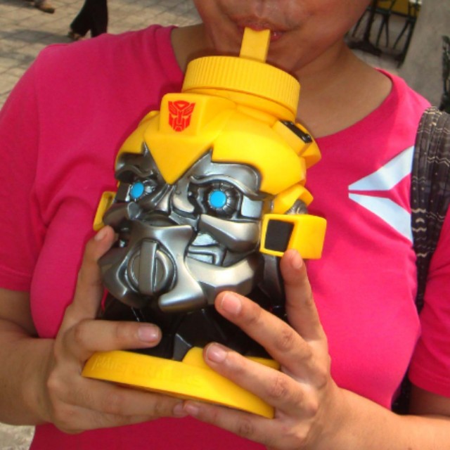 Transformer Bumblebee water bottle by Universal studios Singapore, Babies &  Kids, Nursing & Feeding, Weaning & Toddler Feeding on Carousell
