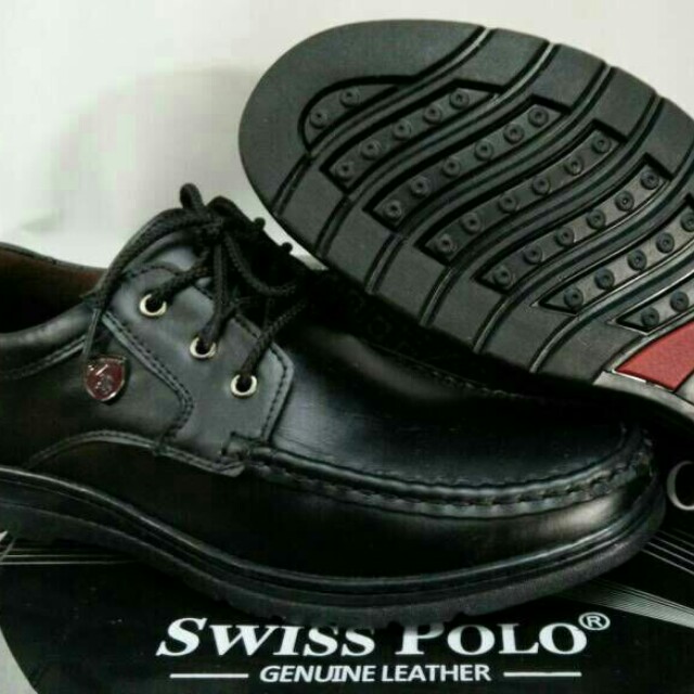 SWISS POLO LEATHER SHOES, Men's Fashion 