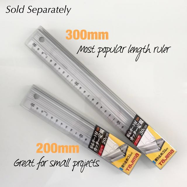 TAJIMA Ruler with Guide Guard - 300mm Silver, Furniture & Home Living ...