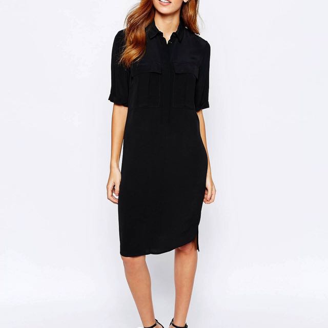 Warehouse Military Shirt Dress UK8, Women's Fashion, Tops, Sleeveless on Carousell