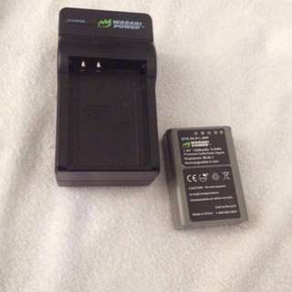 Wasabi charger and battery for olympus EM5