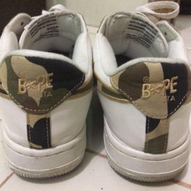 Bapesta, bape shoes, bathing ape (nike air force 1 shadow), Fesyen Pria