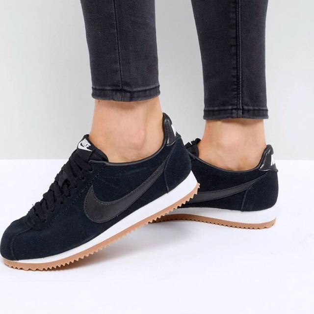 Classic cortez trainers in black suede outlet