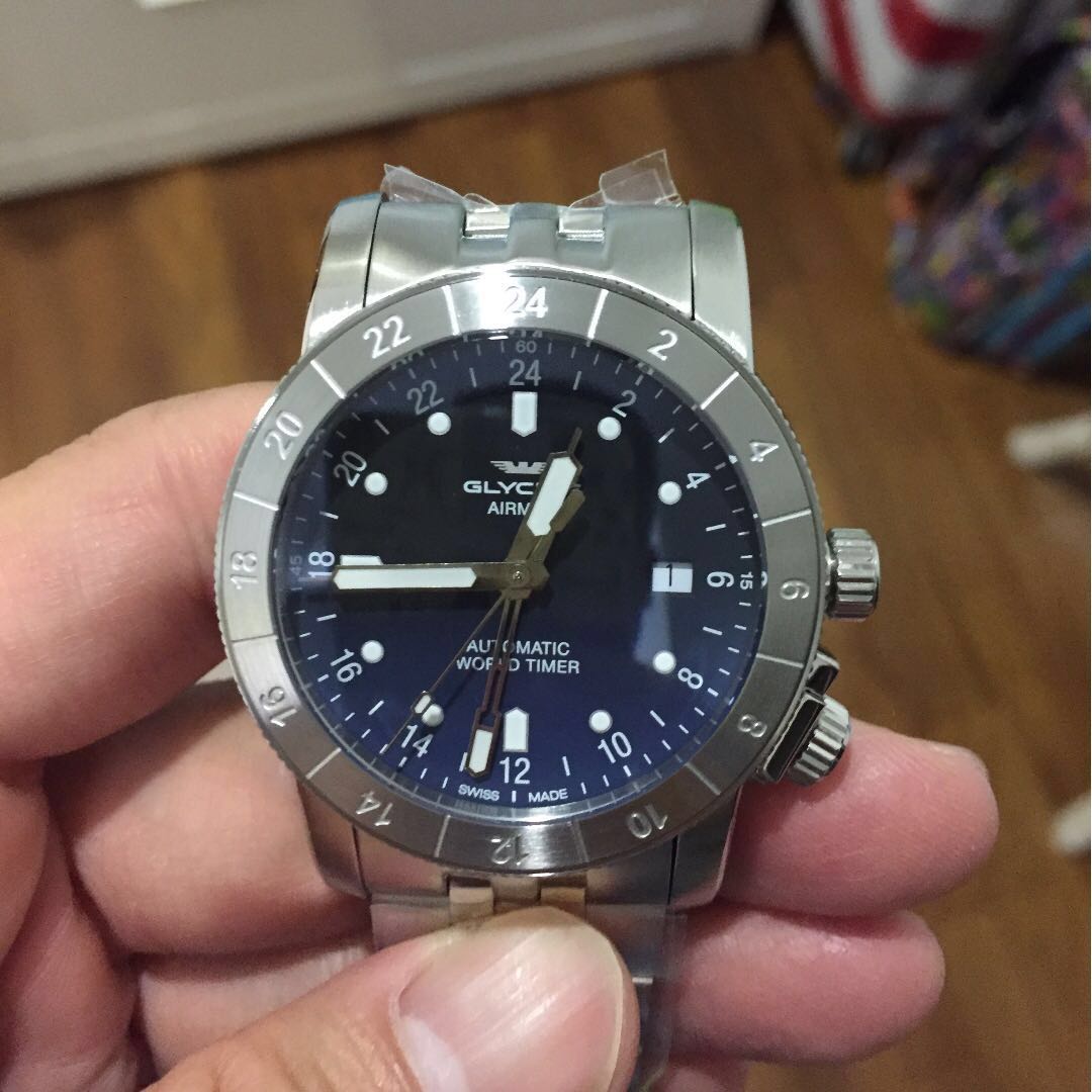 Glycine men's airman 42 gmt outlet
