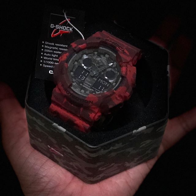 g shock military red