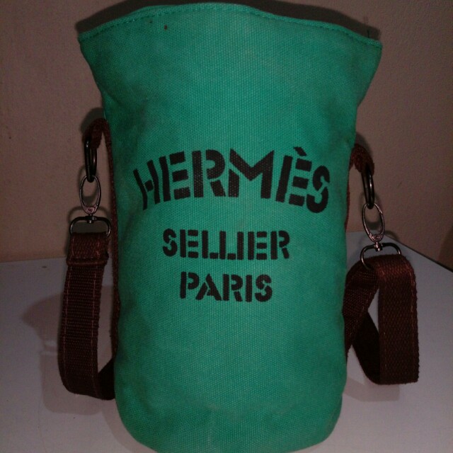 Cross Body Canvas Hermes Sellier Paris, Luxury, Bags & Wallets on Carousell