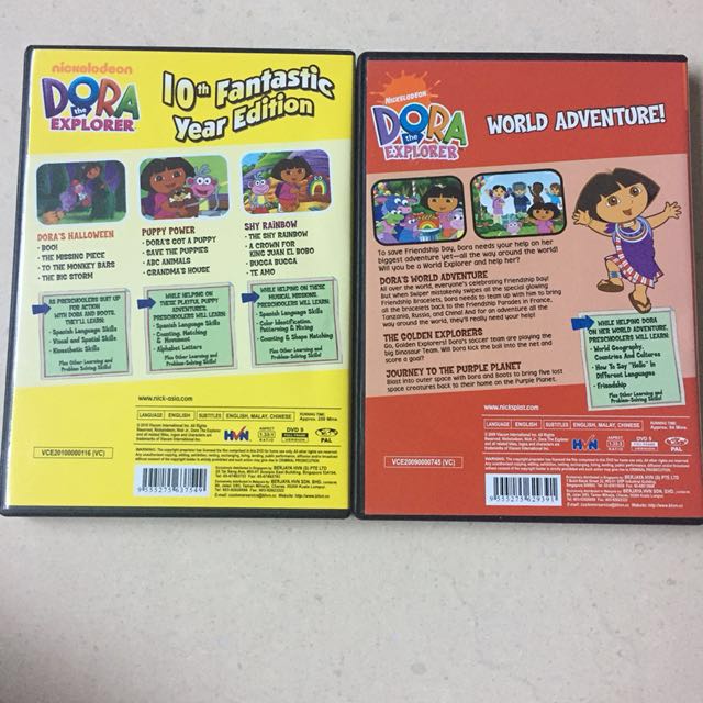Dora the Explorer DVDs x 2, Babies & Kids on Carousell