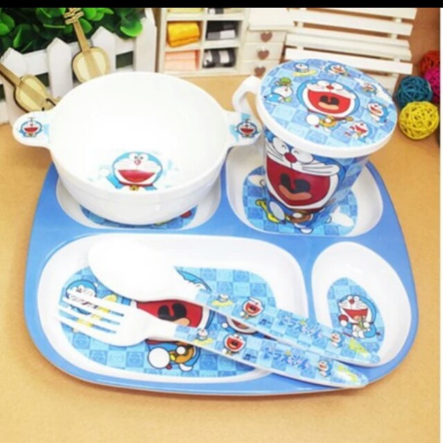 Kitchen Utensils Bowls Plates Cups Mugs Spoon Fork Set Doraemon 01