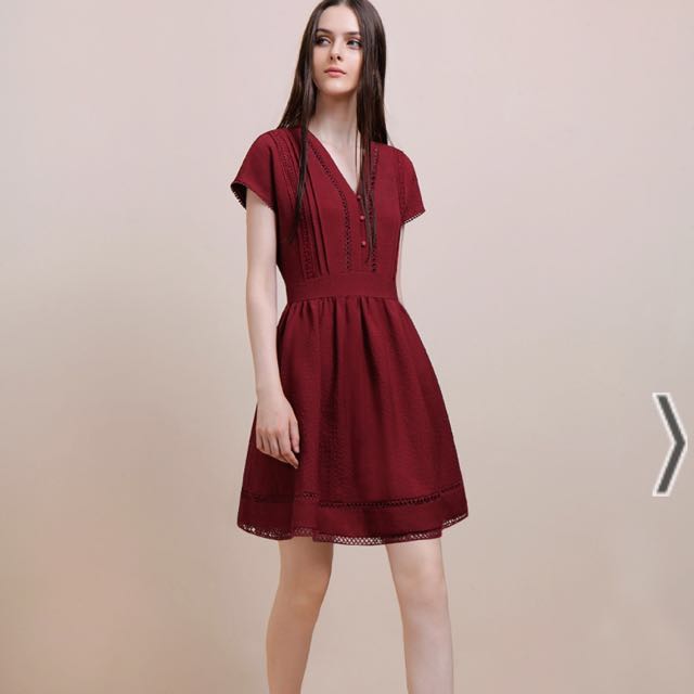 Maroon club hotsell dress