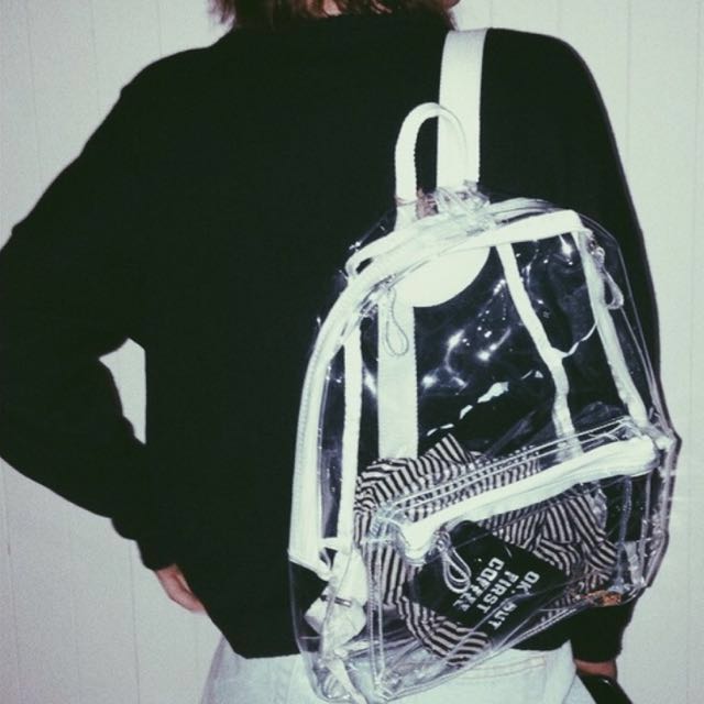 NEGO brandy melville clear backpack Women s Fashion Bags Wallets Cross body Bags on Carousell