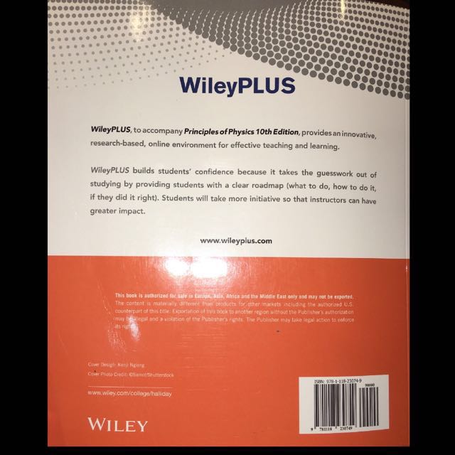 Wiley Principles Of Physics Tenth Edition Walker Halliday Resnick