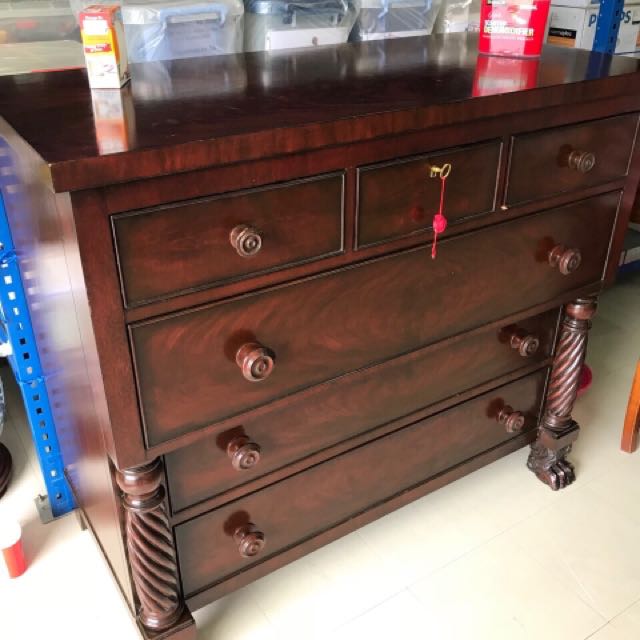 Ralph Lauren Designer Mahogany Chest Of Drawers On Carousell