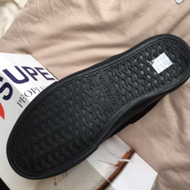 SUPERGA wool slip ons Black SZ 43 US10 UK9 Men s Fashion