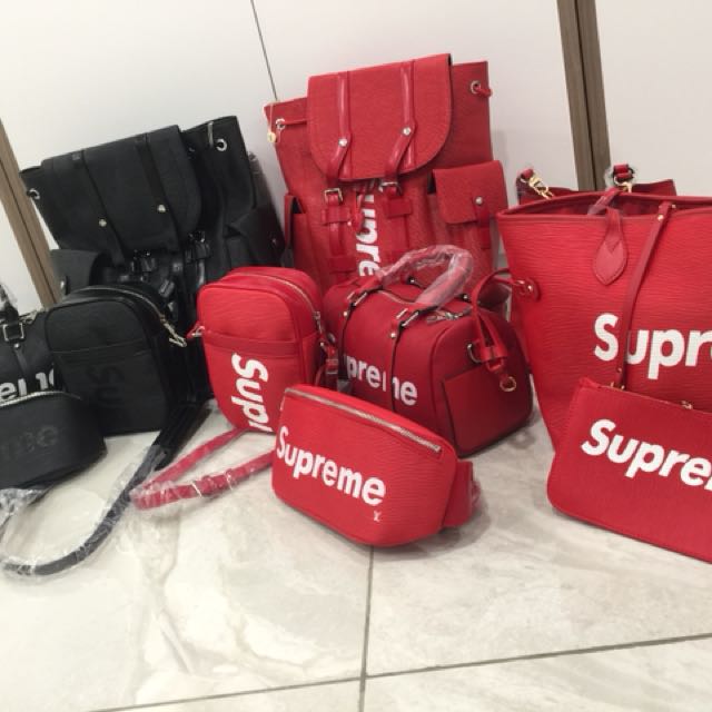 supreme leather bag