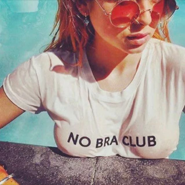 tumblr no bra club printed slogan crop top harajuku, Women ... tumblr no bra club printed slogan crop top harajuku, Women ...