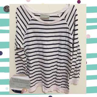 stripe top by zara