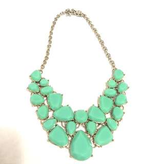Mint green statement necklace