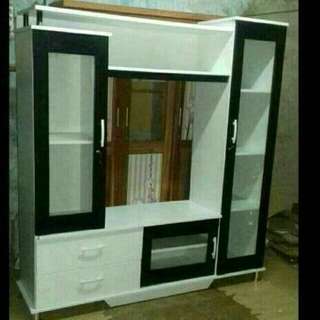 Lemari tv hitam putih