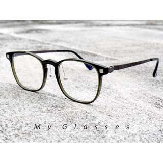 板材小文青方框眼鏡-半框-鏡框-板材鏡架-墨鏡-Myglasses個人眼鏡
