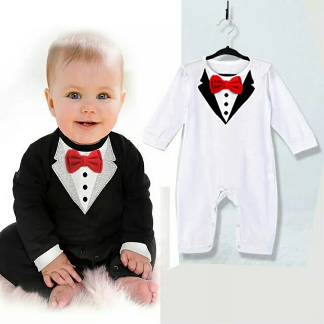 Baby boy Tuxedo long-sleeved cartoon, Babies & Kids, Babies Apparel on ...