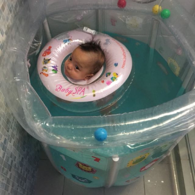 Baby Spa Tub And Neck Float Babies Kids Bathing Changing Baby Toiletries Grooming On Carousell