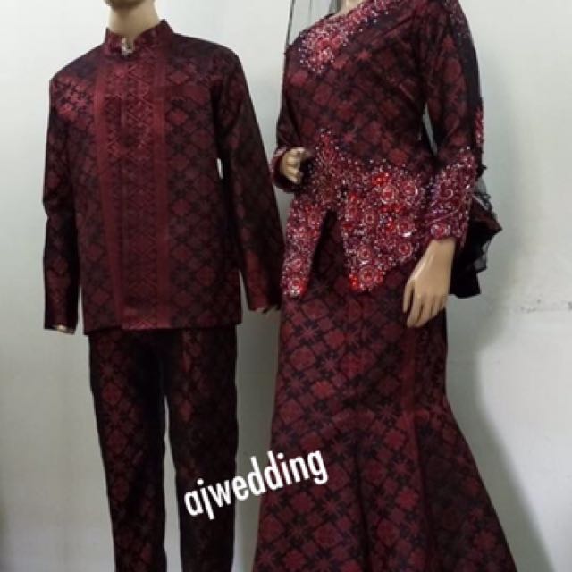 Baju Kahwin Songket Maroon