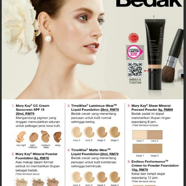 Bedak Mary Kay Foundation Mary Kay Health Beauty Makeup On Carousell