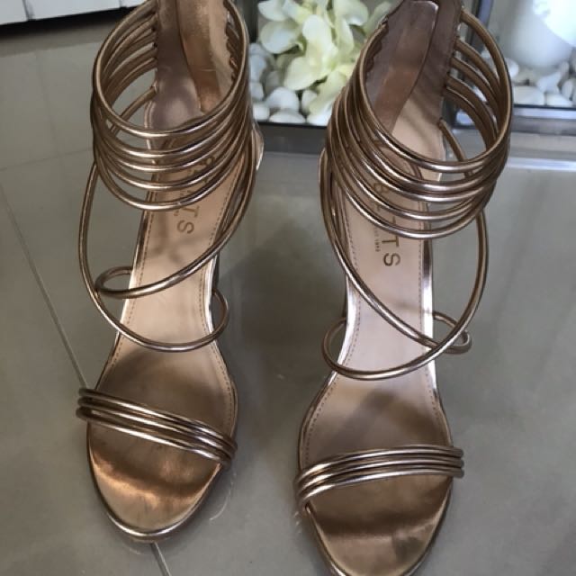 Betts Rose Gold Heels Women S Fashion Shoes On Carousell