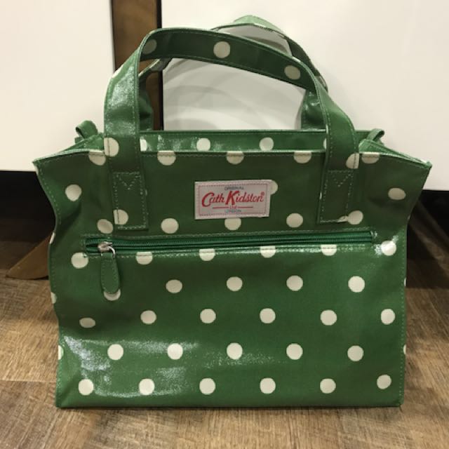 Cath Kidston Green Tote w Polka dots Luxury Bags Wallets on Carousell