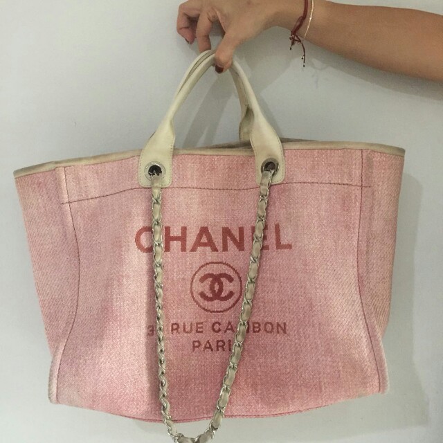 Chanel Deauville Tote Bag Pretty Pink Women S Fashion Bags