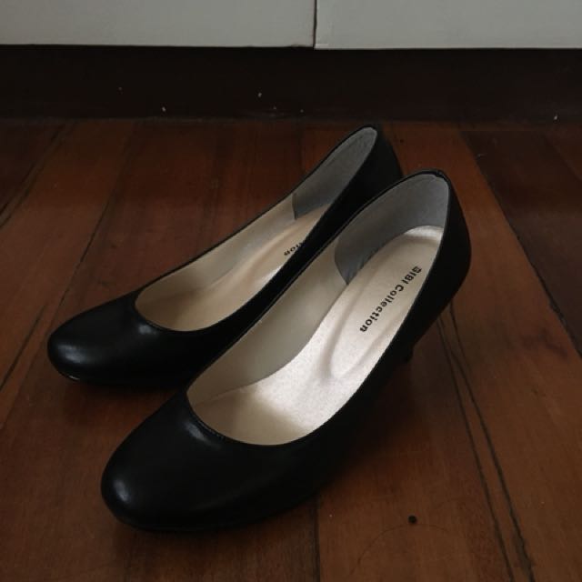 Gibi black shoes with heels store