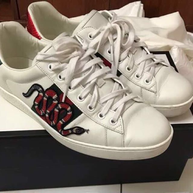 gucci ace embroidered sneaker snake