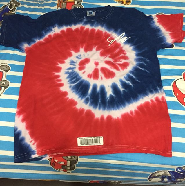 Jake Paul Red Tie Dye Shirt, Luxury, Apparel on Carousell