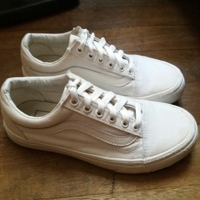 authentic vans all white