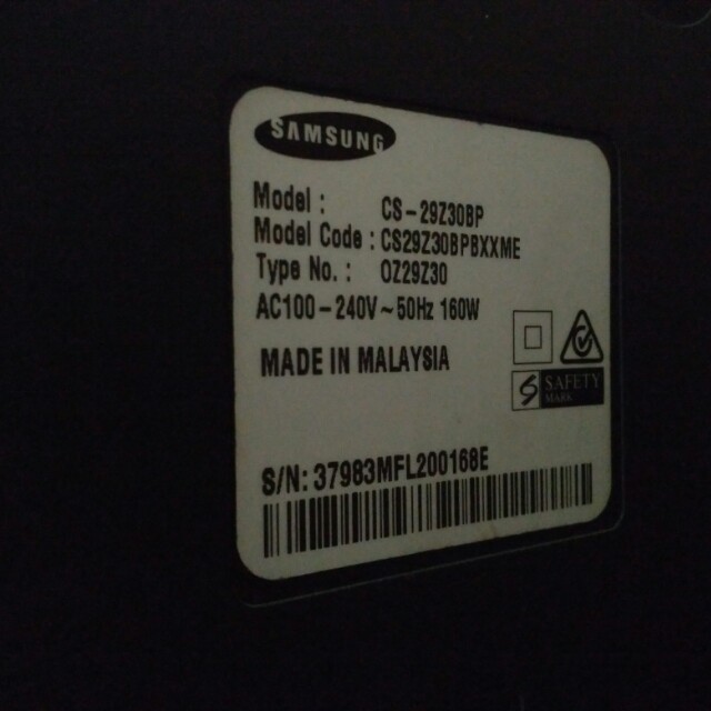 Samsung TV 29in Slimfit CRT, TV & Home Appliances, TV & Entertainment