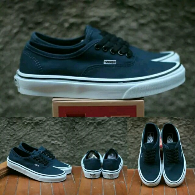 Sepatu Vans Authentic Classics Dress Blue Waffle Dt Bnib Premium