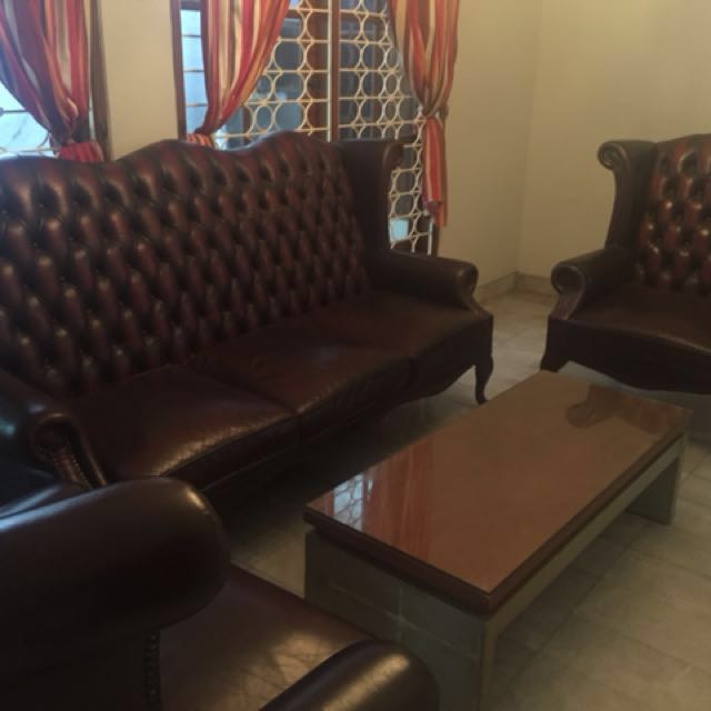 sofa chesterfield original 1 set 3 1 1 seater