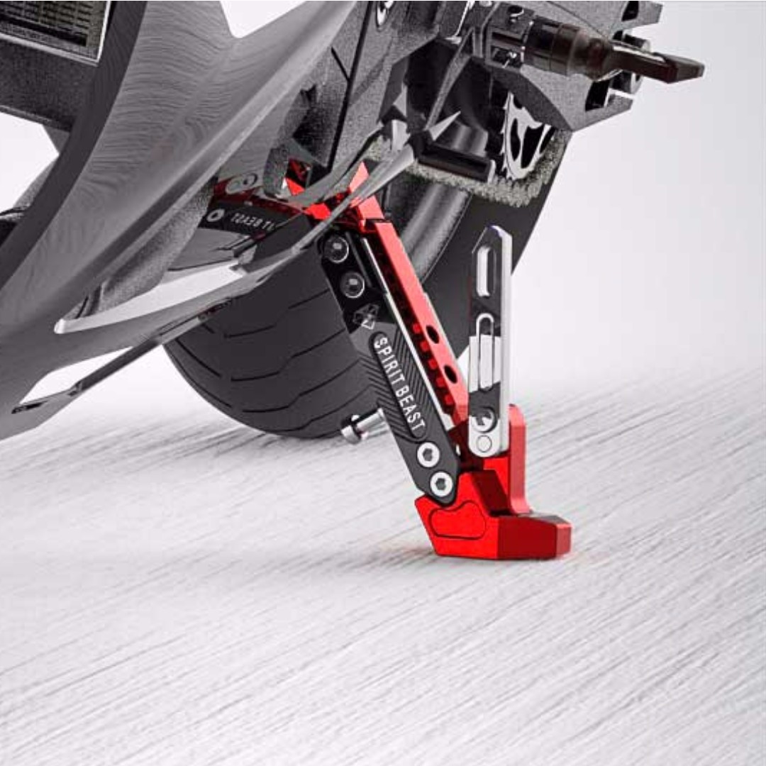 SPIRIT BEAST Motorcycle Stand Lift Pad Kickstand Motorbike Side Stands Plate 